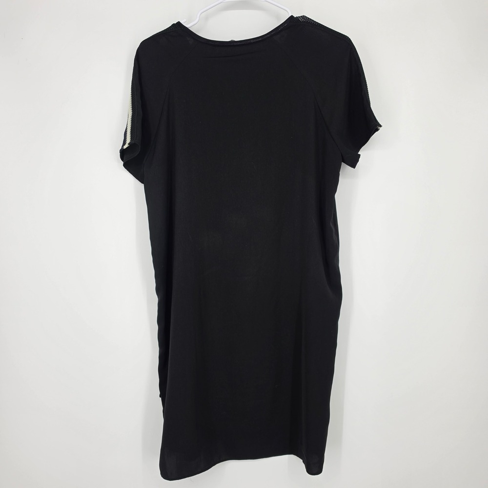 Scotch & Soda Maison Scotch T-Shirt Dress S Black Sporty Mesh Trim Athleisure - Picture 8 of 10